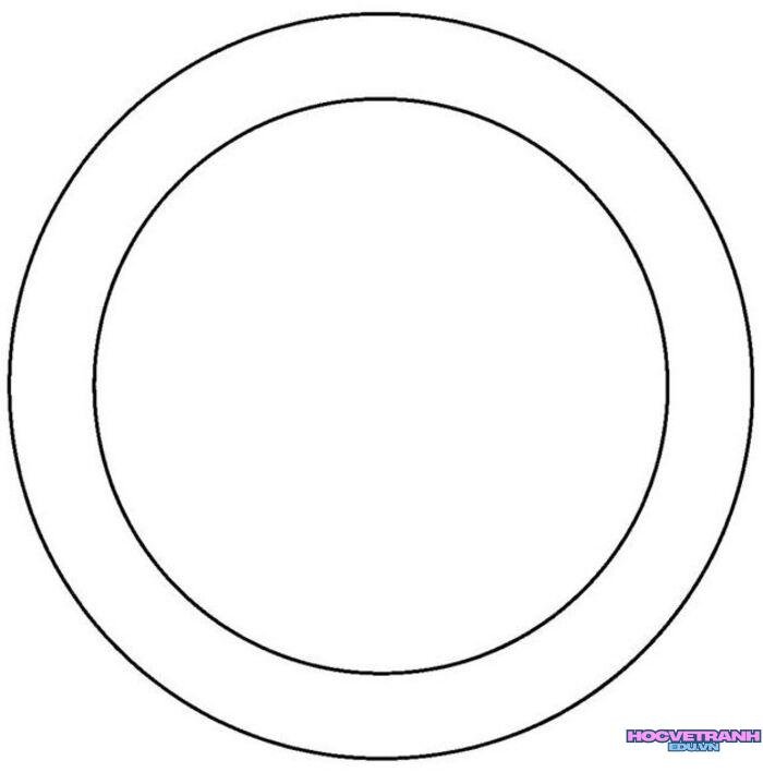 ảnh tranh tô màu cái đĩa xinh nhất