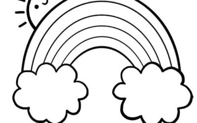 ảnh tranh tô màu cầu vồng đáng yêu nhất