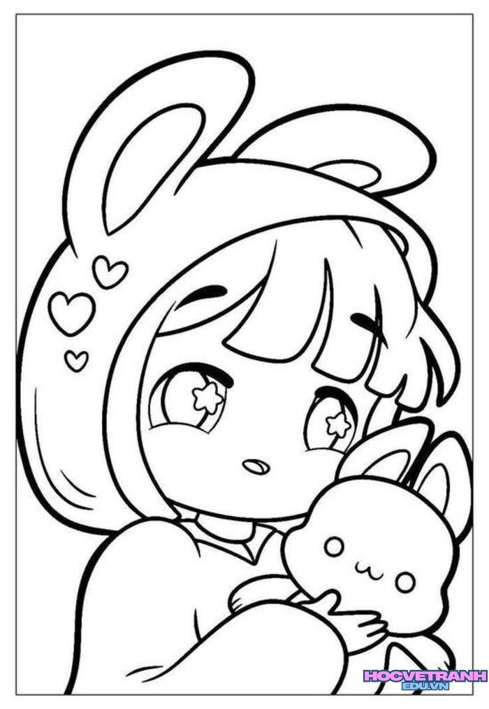 ảnh tranh tô màu chibi cute nhất
