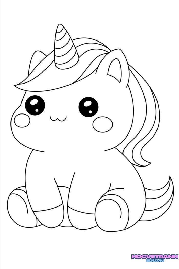 ảnh tranh tô màu chibi đẹp đáng yêu