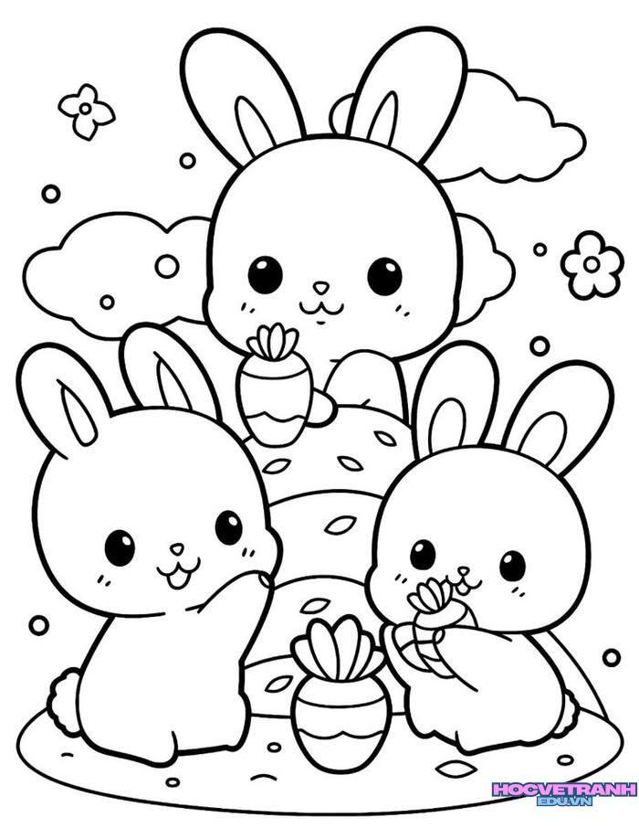 ảnh tranh tô màu chibi