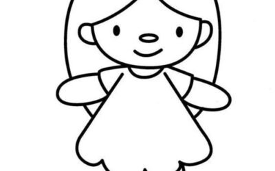 ảnh tranh tô màu chủ đề bản thân bạn nữ cực dễ thương