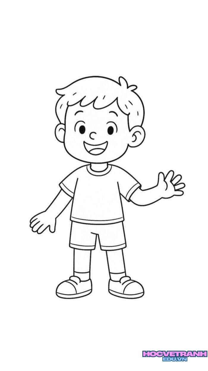 ảnh tranh tô màu chủ đề bản thân bạn nữ dễ thương