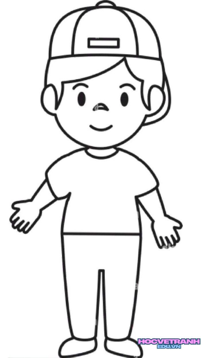 ảnh tranh tô màu chủ đề bản thân bạn nữ siêu đáng yêu