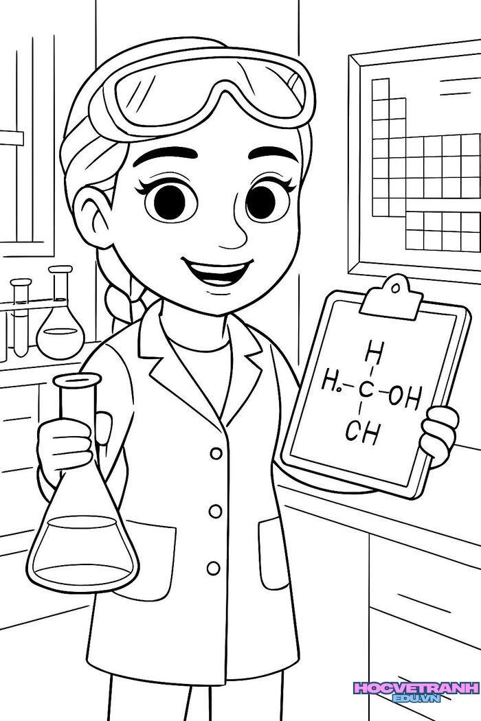 ảnh tranh tô màu chủ đề nghề nghiệp cực đẹp