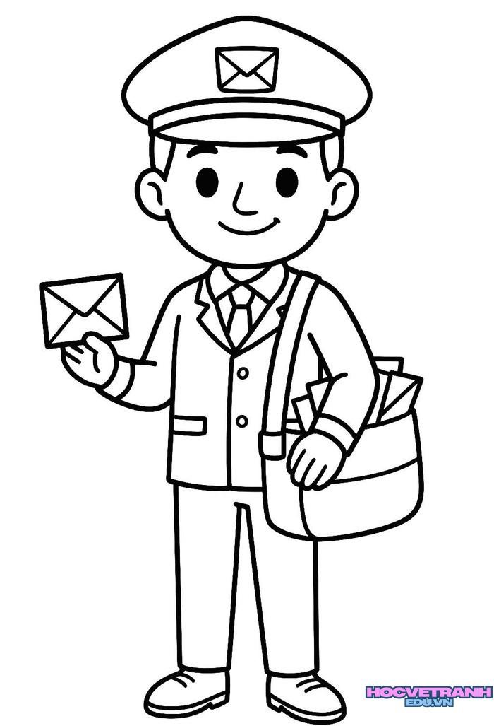 ảnh tranh tô màu chủ đề nghề nghiệp