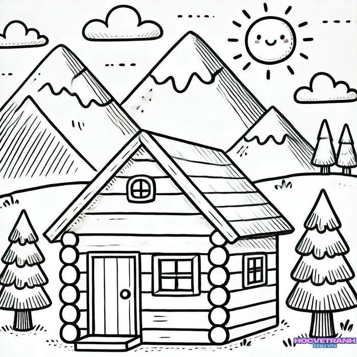 ảnh tranh tô màu chủ đề quê hương đất nước