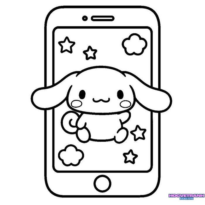 ảnh tranh tô màu cinnamoroll đáng yêu nhất