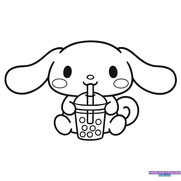 ảnh tranh tô màu cinnamoroll đẹp cute