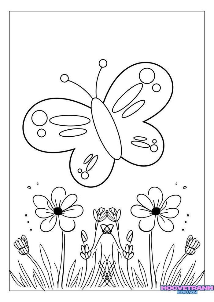 ảnh tranh tô màu con bướm đẹp nhất