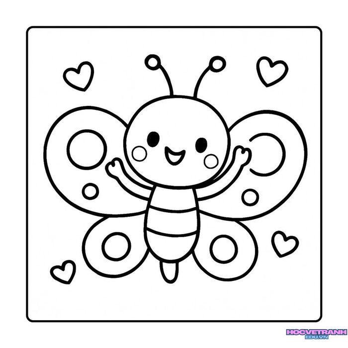 ảnh tranh tô màu con bướm siêu đẹp