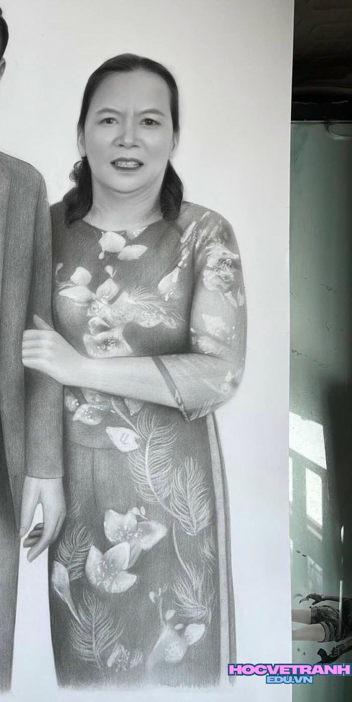 cách vẽ tranh áo dài đơn giản