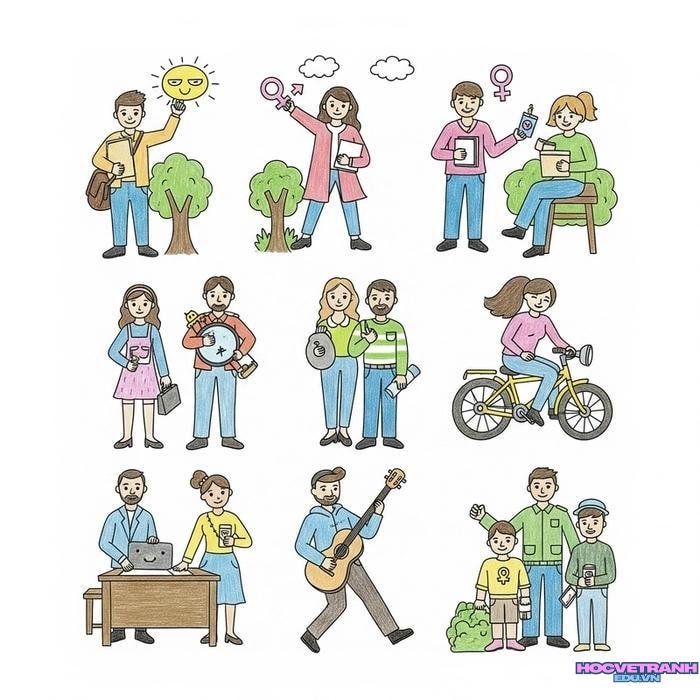 cách vẽ tranh bình đẳng giới