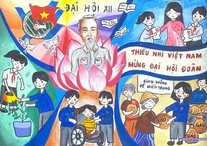 chào mừng đại hội đoàn vẽ