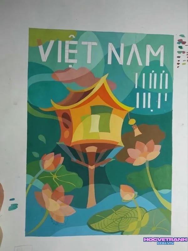chùa một cột vẽ