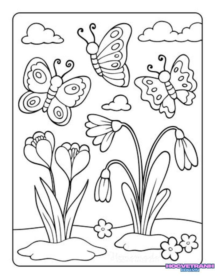 hình ảnh tranh tô màu các mùa trong năm đẹp nhất