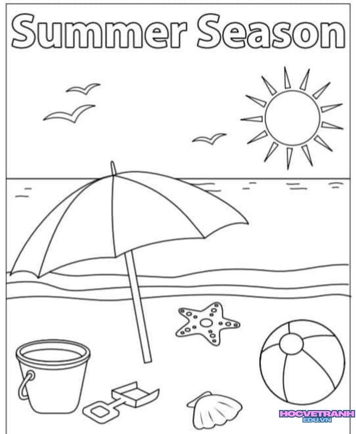 hình ảnh tranh tô màu các mùa trong năm siêu xinh