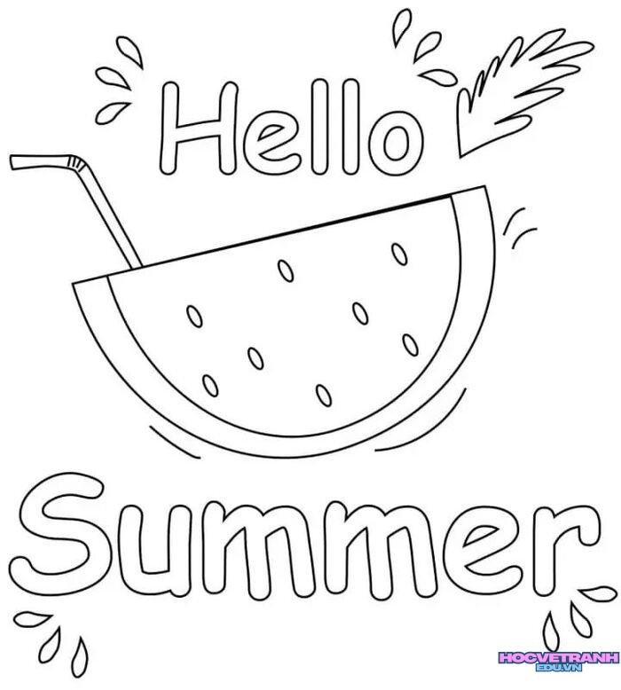 hình ảnh tranh tô màu các mùa trong năm xinh nhất