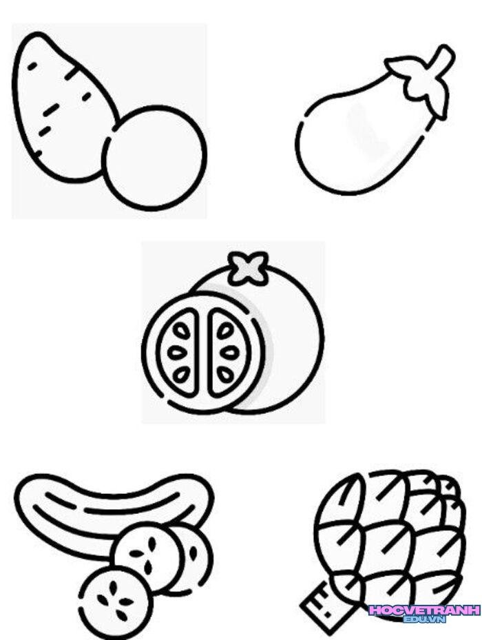 hình ảnh tranh tô màu các nhóm thực phẩm cho bé siêu xinh