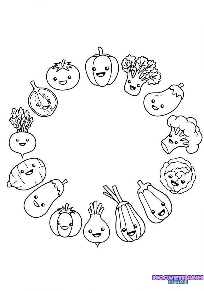 hình ảnh tranh tô màu các nhóm thực phẩm cho bé