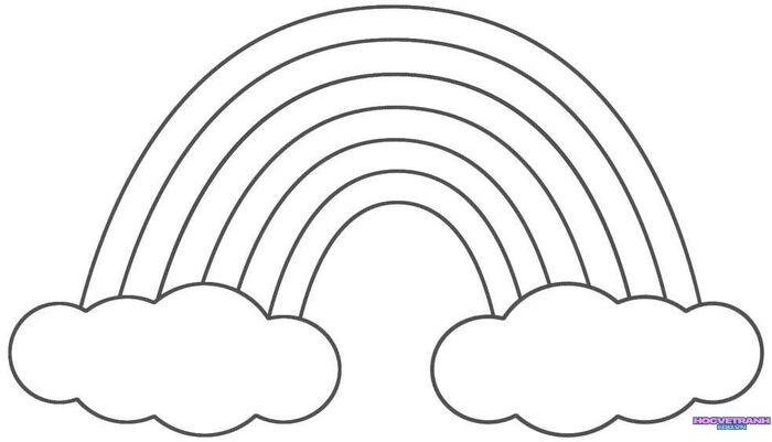 hình ảnh tranh tô màu cầu vồng
