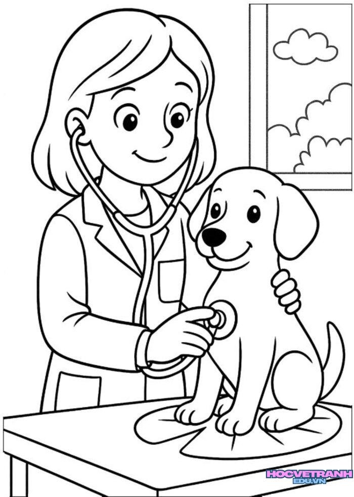 hình ảnh tranh tô màu chủ đề nghề nghiệp đẹp nhất