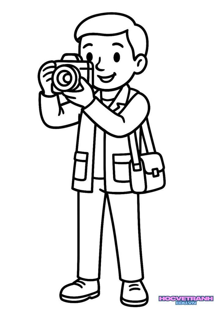hình ảnh tranh tô màu chủ đề nghề nghiệp