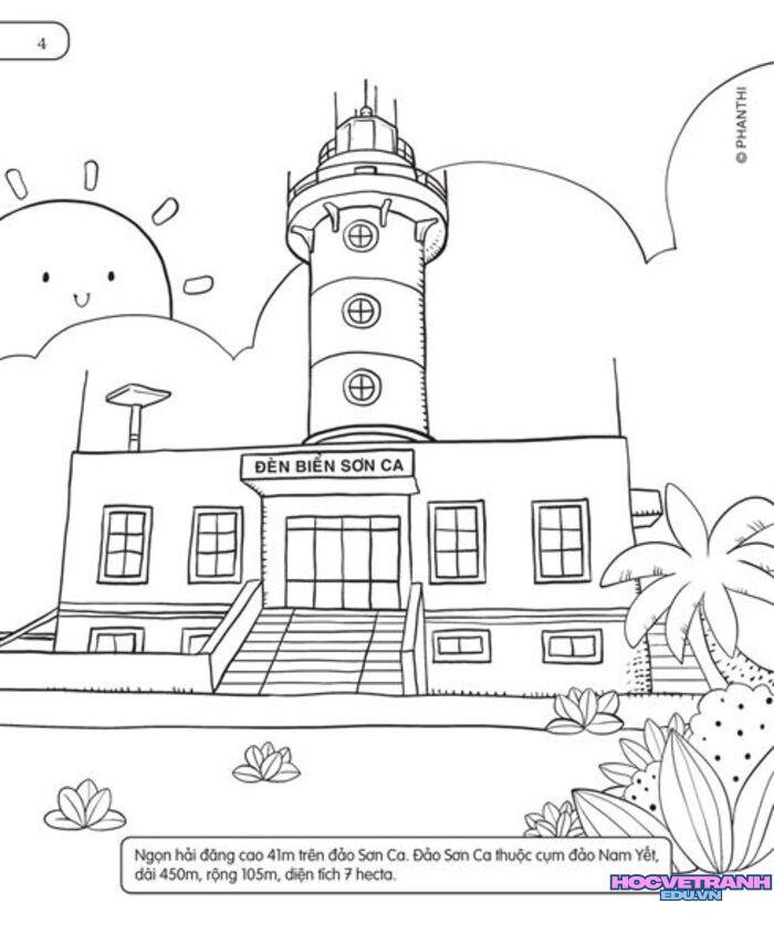 hình ảnh tranh tô màu chủ đề quê hương đất nước đáng yêu nhất