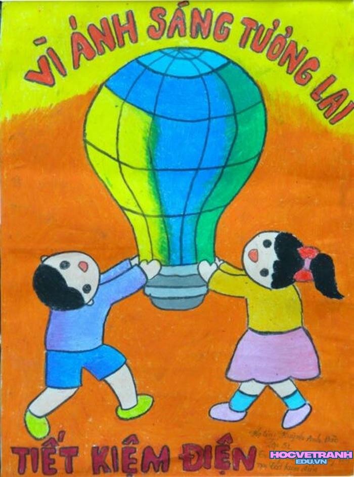 hình anh vẽ tranh chủ đề tiết kiệm năng lượng