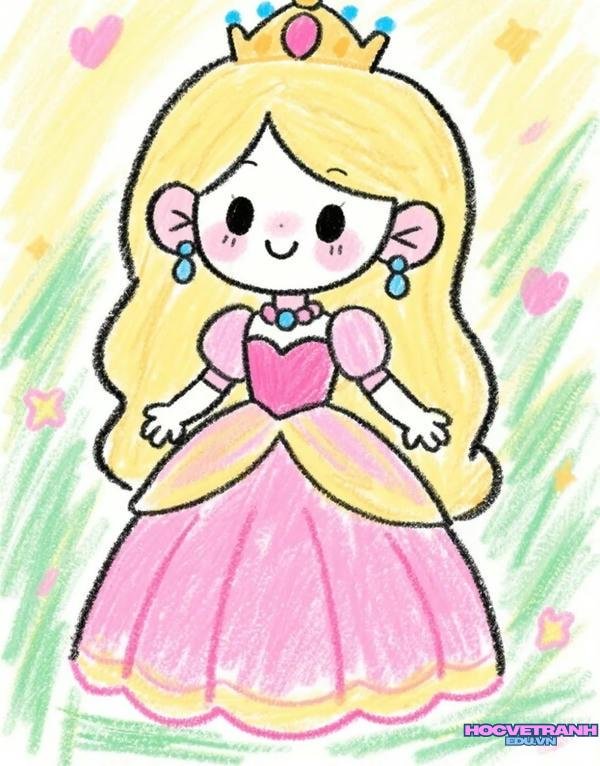 hinh anh vẽ tranh công chúa
