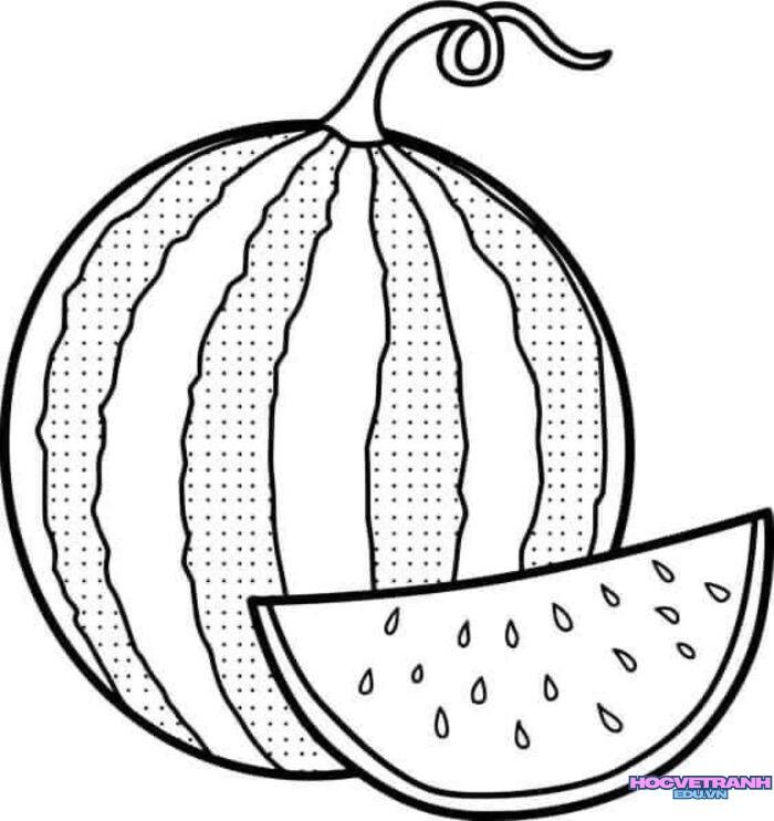 hình tranh tô màu các loại quả siêu đẹp