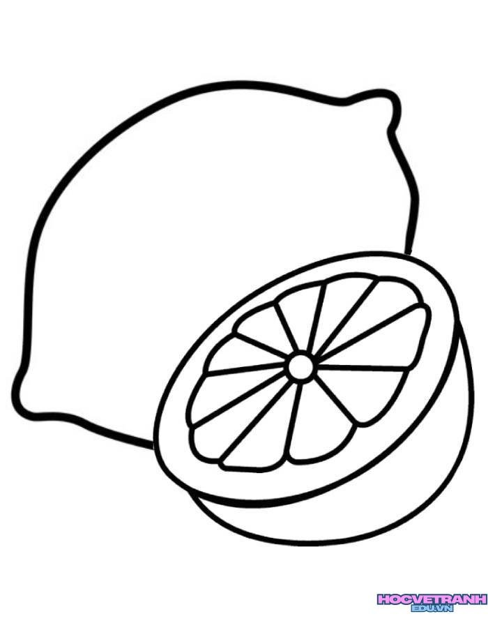 hình tranh tô màu các loại quả xinh