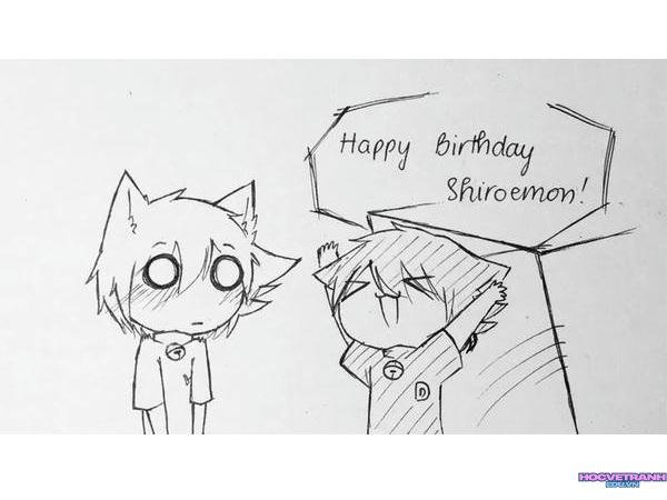 hình vẽ anime cute đơn giản