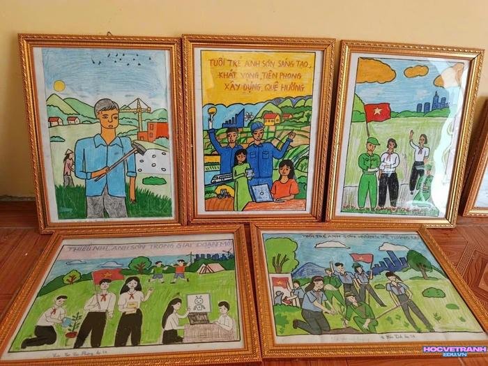 hình vẽ chào mừng đại hội đoàn