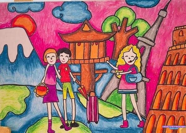 hình vẽ chùa 1 cột