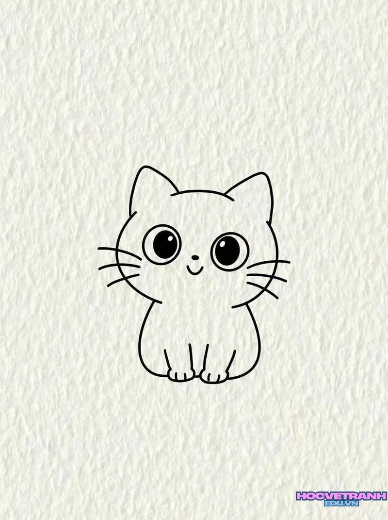 hinh vẽ tranh con mèo