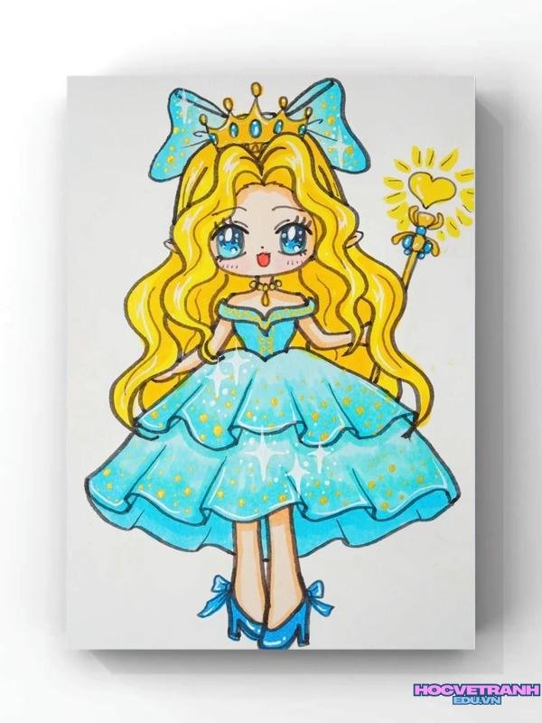 hinh vẽ tranh công chúa