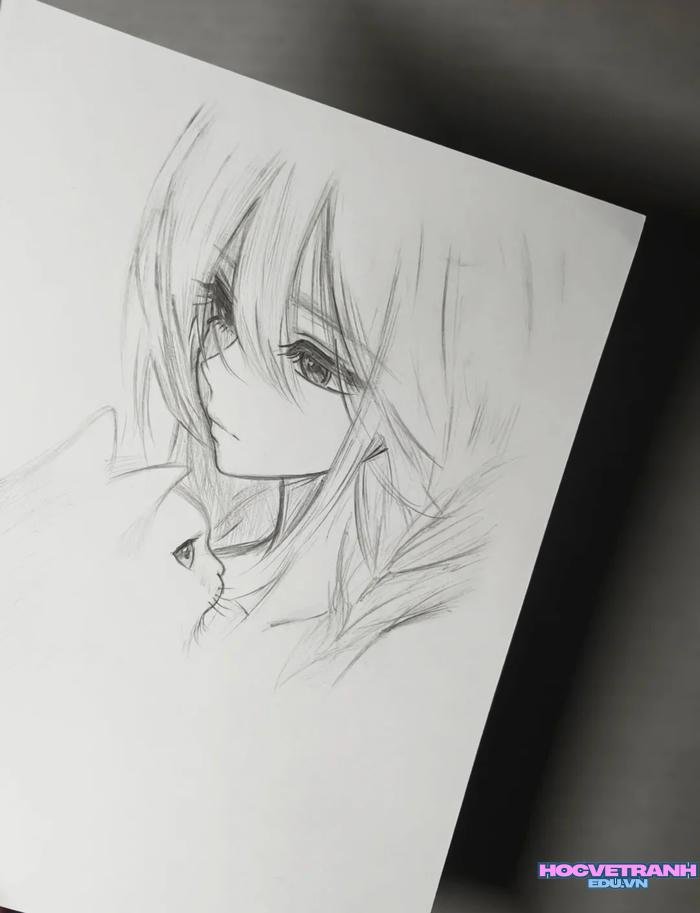 mẫu vẽ tranh anime dễ thương