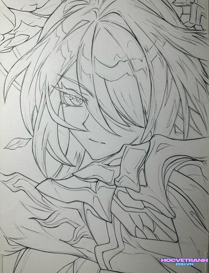 mẫu vẽ tranh anime dễ vẽ