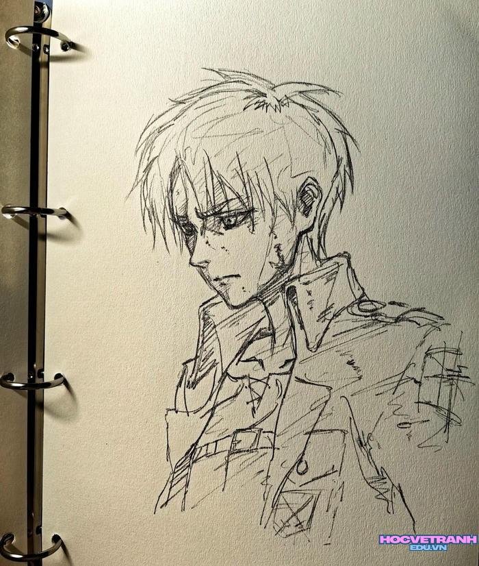 mẫu vẽ tranh anime học sinh