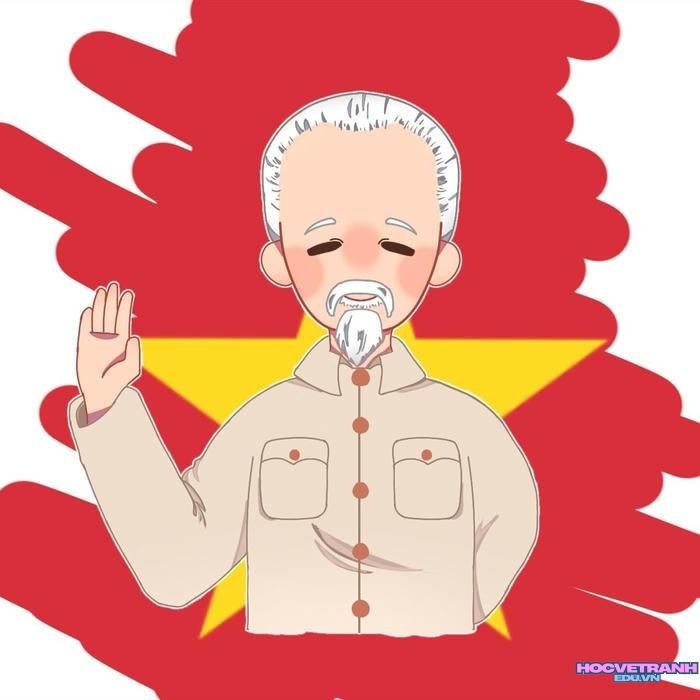 mẫu vẽ tranh bác hồ chân dung