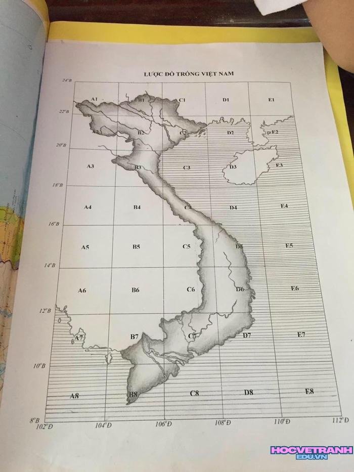 mẫu vẽ tranh bản đồ việt nam giáo dục