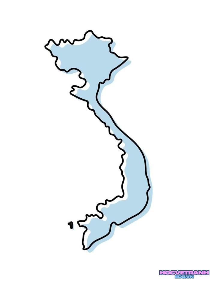 mẫu vẽ tranh bản đồ việt nam thiếu nhi
