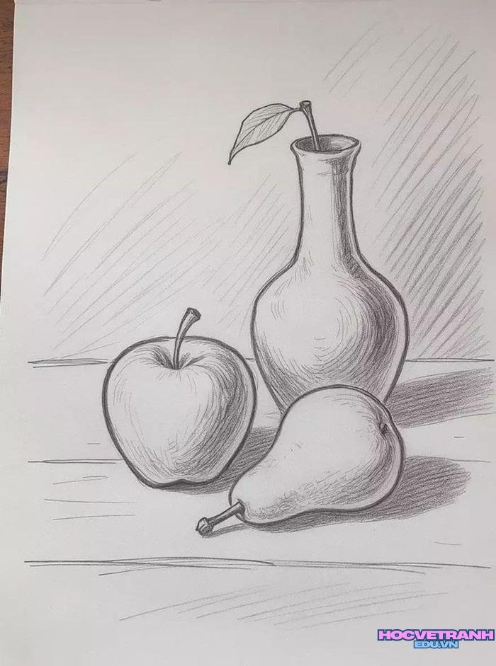 mẫu vẽ tranh bằng bút chì nhẹ nhàng