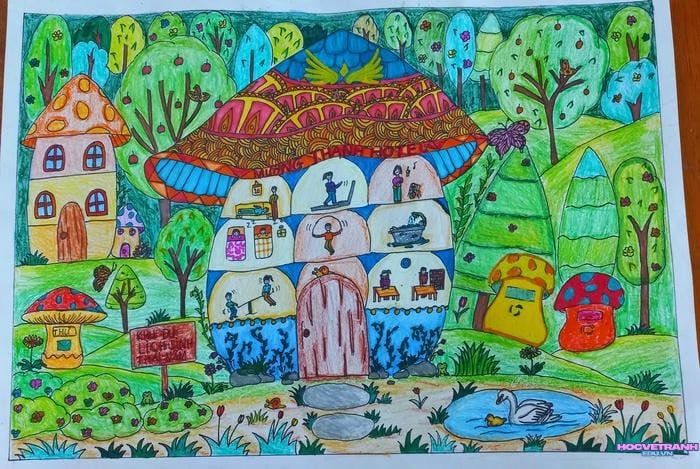 mẫu vẽ tranh bìa truyện cổ tích đẹp