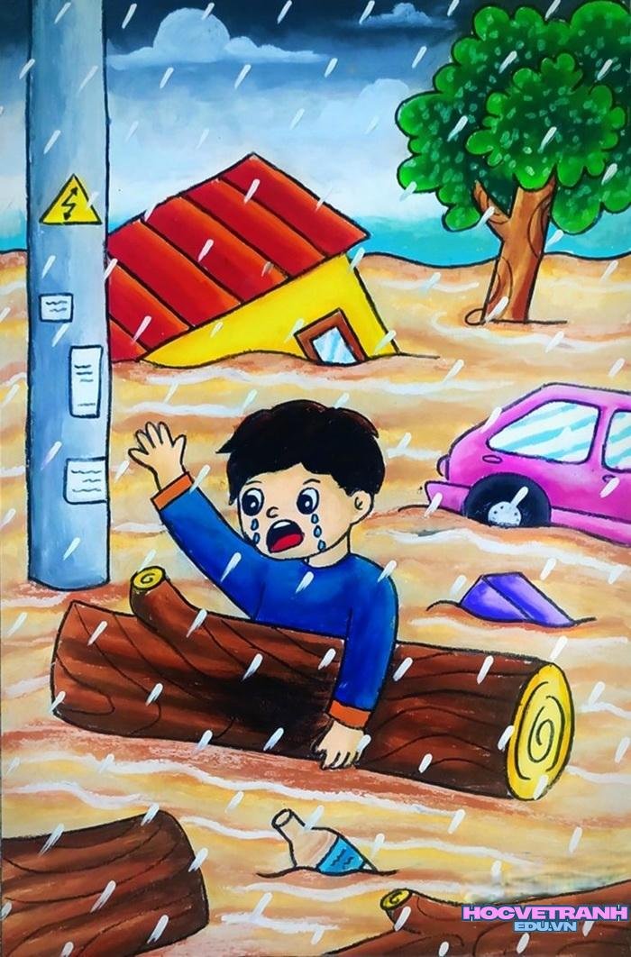 mẫu vẽ tranh biến đổi khí hậu đẹp