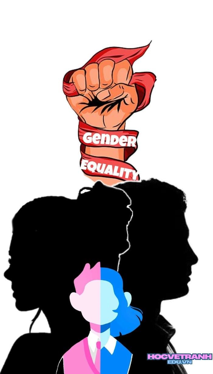 mẫu vẽ tranh bình đẳng giới sinh động