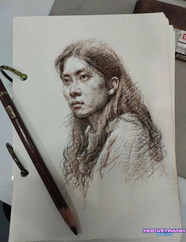 mẫu vẽ tranh chân dung nghệ thuật