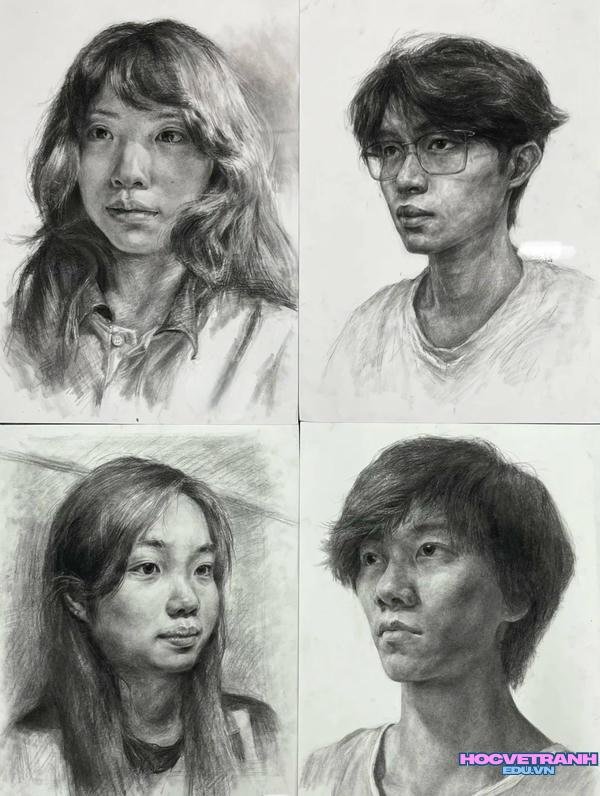 mẫu vẽ tranh chân dung truyền cảm hứng