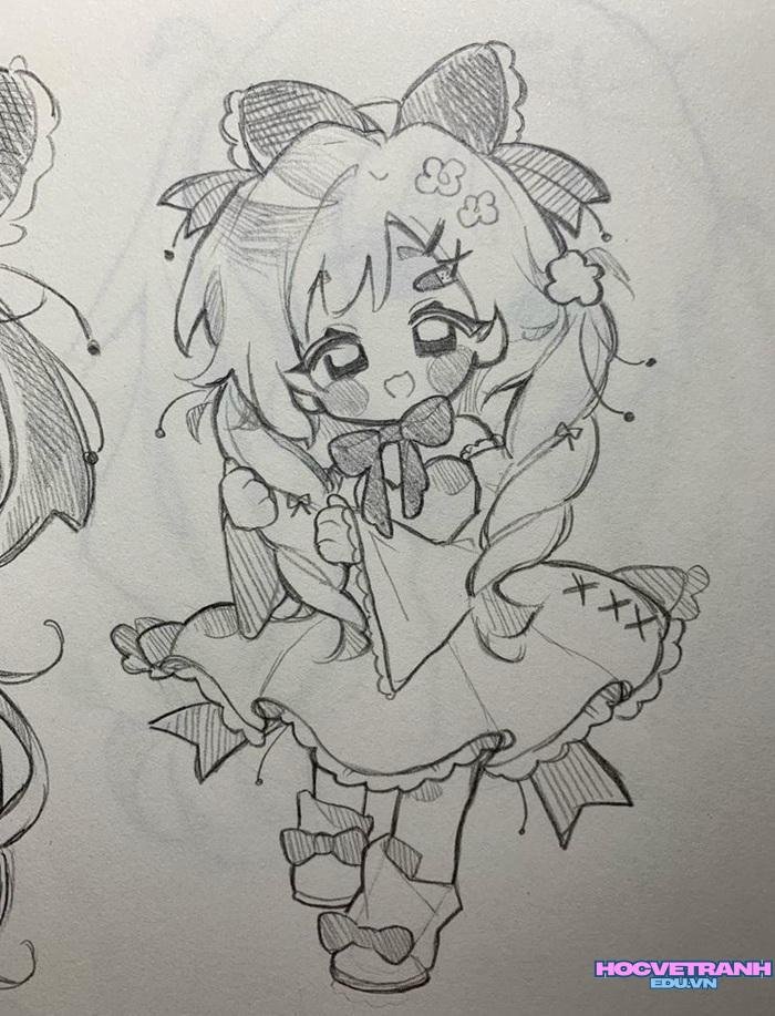 mẫu vẽ tranh chibi đẹp